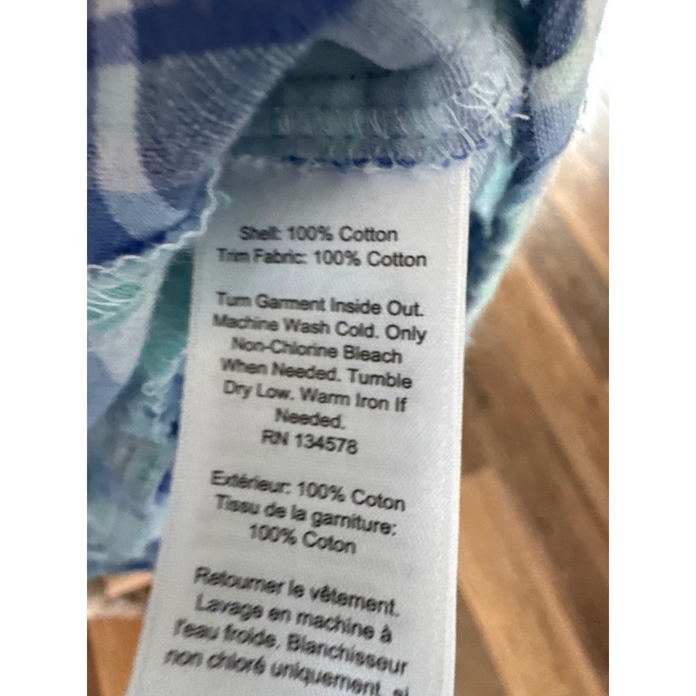 Vineyard Vines patchwork plaid ruffle blouse in b… - image 5